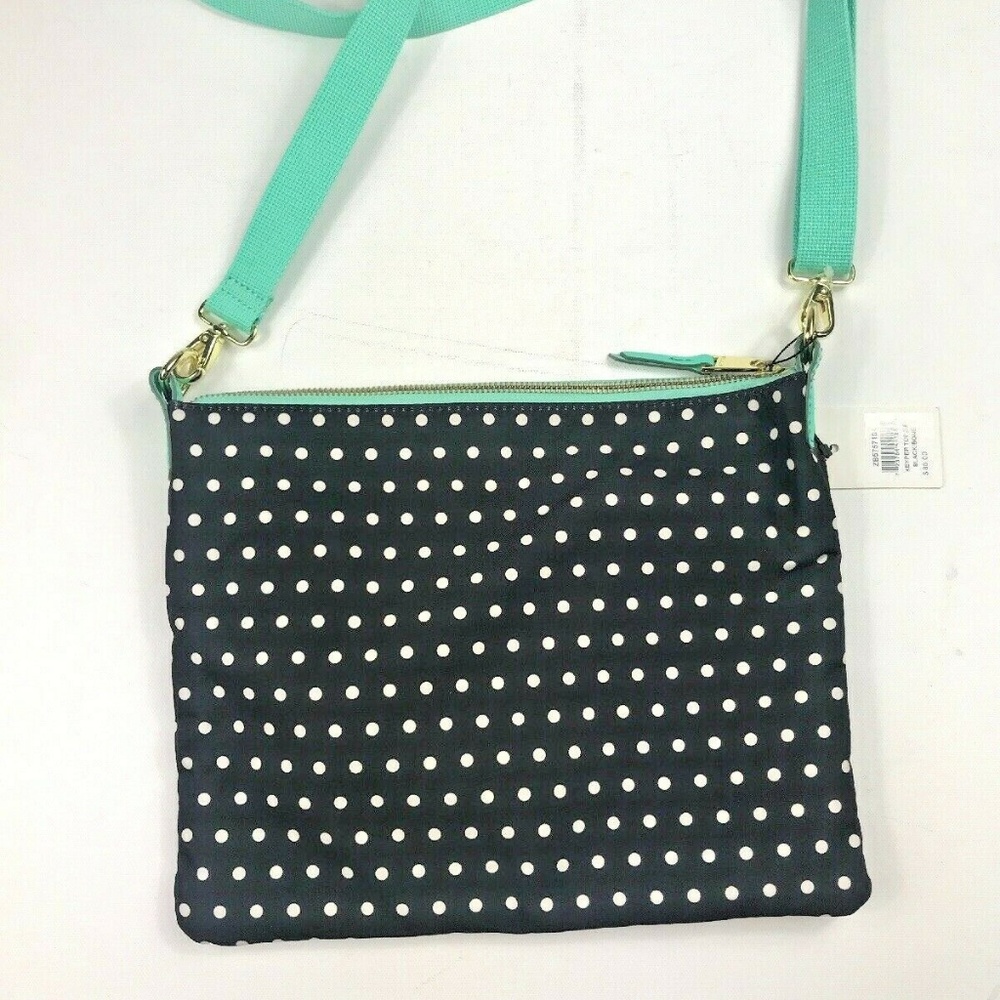 Fossil KeyPer Top Zip  Polka Dot Cross Body - Picture 3 of 9